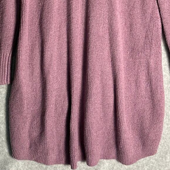 LOGO Lori Goldstein Sz 1X Tie Front Kelsey Cardigan Lavender‎ Longline Pockets - Picture 14 of 15